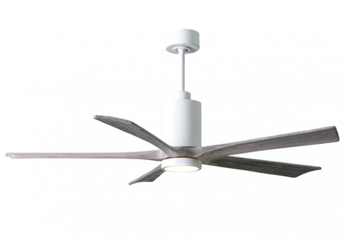 Patricia-5 five-blade ceiling fan in Gloss White finish with 60” solid barn wood tone blades and (230|PA5-WH-BW-60)