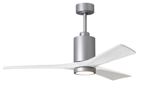 Patricia-3-52'' Three Blade Ceiling Fan-5CCT Integrated LED-Brushed Nickel Finish-Matte White Bla (230|PA3-BN-MWH-52)
