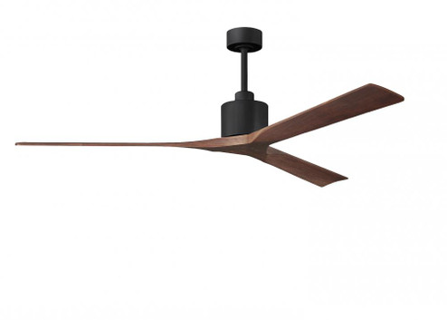 Nan XL 6-speed ceiling fan in Matte Black finish with 72” solid walnut tone wood blades (230|NKXL-BK-WA-72)