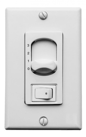 Decora-style 3-speed wall control in White for Atlas Wall Fans. (230|AT-ME-WC)