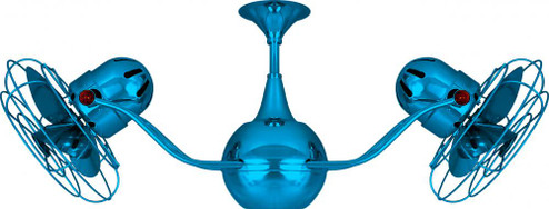 Vent-Bettina 360° dual headed rotational ceiling fan in Agua Marinha (Light Blue) finish with met (230|VB-LTBLUE-MTL)