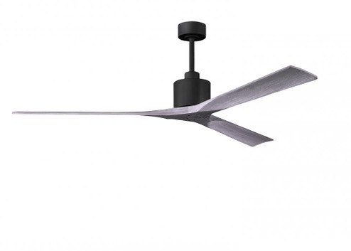 Nan XL 6-speed ceiling fan in Matte Black finish with 72” solid barn wood tone wood blades (230|NKXL-BK-BW-72)