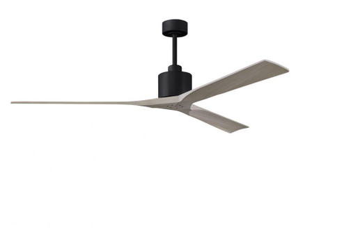 Nan XL 6-speed ceiling fan in Matte Black finish with 72” solid gray ash tone wood blades (230|NKXL-BK-GA-72)
