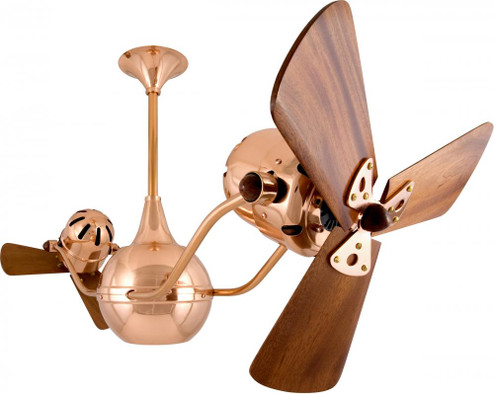 Vent-Bettina 360° dual headed rotational ceiling fan in polished copper finish with solid sustain (230|VB-CP-WD)