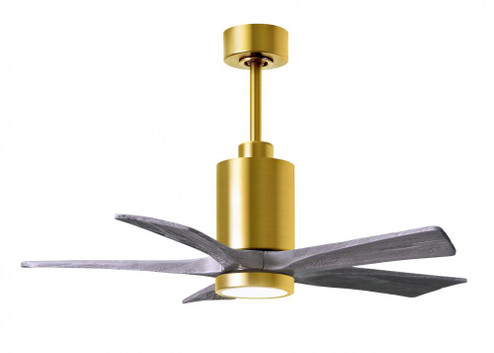 Patricia-5 five-blade ceiling fan in Brushed Brass finish with 42” solid barn wood tone blades a (230|PA5-BRBR-BW-42)