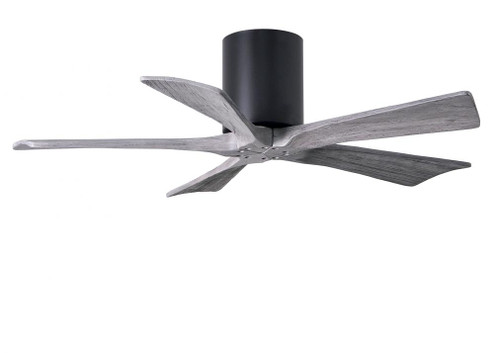 Irene-5H five-blade flush mount paddle fan in Matte Black finish with 42” solid barn wood tone b (230|IR5H-BK-BW-42)