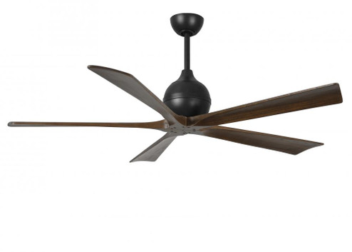 Irene-5 - 60'' Five Blade Paddle Fan - Matte Black Finish - Walnut Tone Blades (230|IR5-BK-WA-60)