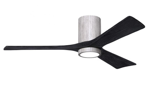 Irene-3HLK three-blade flush mount paddle fan in Barn Wood finish with 52” solid matte black woo (230|IR3HLK-BW-BK-52)