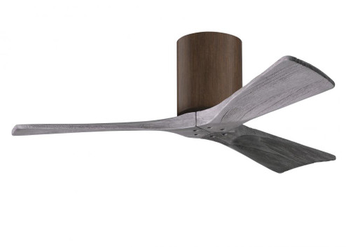 Irene-3H three-blade flush mount paddle fan in Walnut finish with 42” solid barn wood tone blade (230|IR3H-WN-BW-42)