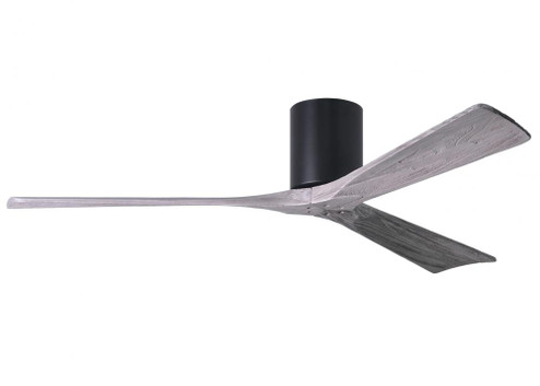 Irene-3H three-blade flush mount paddle fan in Matte Black finish with 60” solid barn wood tone (230|IR3H-BK-BW-60)