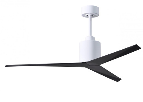 Eliza 3-blade paddle fan in Gloss White finish with matte black all-weather ABS blades. Optimized (230|EK-WH-BK)