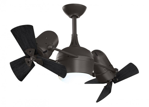 Dagny 360° double-headed rotational ceiling fan with light kit in Textured Bronze finish with sol (230|DGLK-TB-WDBK)