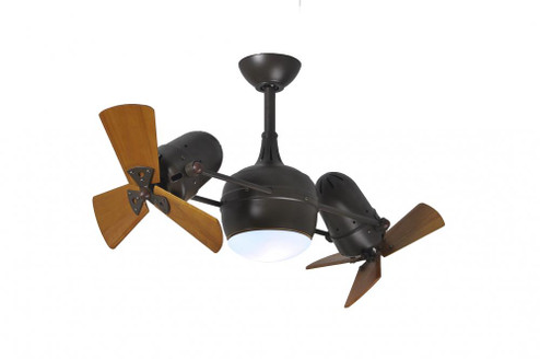 Dagny 360° double-headed rotational ceiling fan with light kit in Textured Bronze finish with sol (230|DGLK-TB-WD)