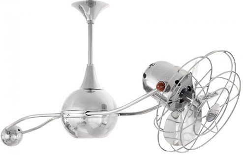 Brisa 2000 - Rotational Ceiling Fan - Polished Chrome Finish - Metal Blades (230|B2K-CR-MTL-Damp)