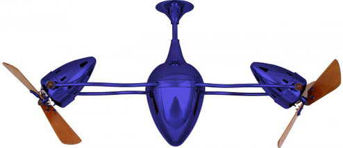 Ar Ruthiane 360° dual headed rotational ceiling fan in Safira (Blue) finish with solid sustainabl (230|AR-BLUE-WD)