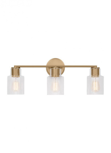 Sayward Transitional 3-Light Bath Vanity Wall Sconce in Satin Brass Gold Finish (7725|DJV1003SB)