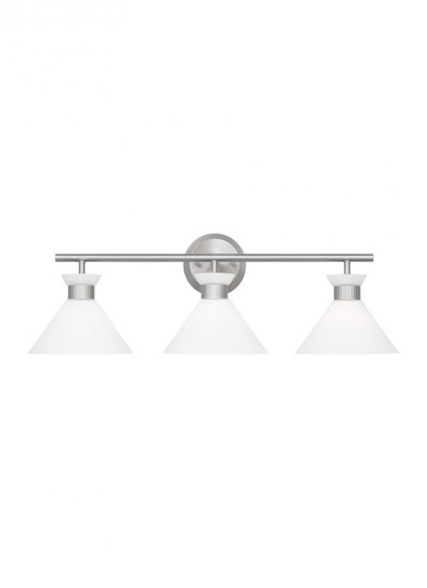 Belcarra Modern 3-Light Bath Vanity Wall Sconce in Brushed Steel Silver Finish (7725|DJV1013BS)