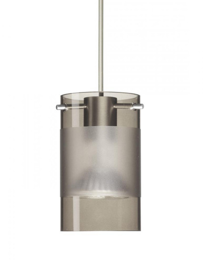 Besa Pendant Scope Satin Nickel Smoke/Frost 1x50W Halogen Mr16, 15Ft. Cord (127|1XC-6524ES-SN-L)