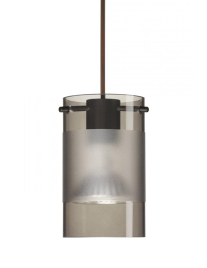 Besa Pendant Scope Bronze Smoke/Frost 1x5W LED Mr16, 15Ft. Cord (127|1XC-6524ES-LED-BR-L)