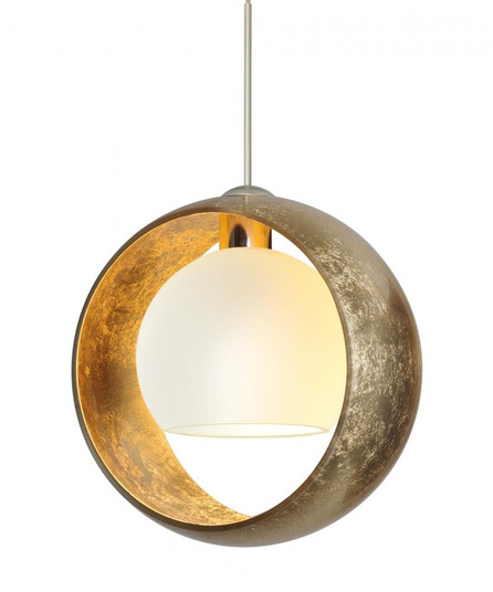 Besa Pendant Pogo Satin Nickel Gold/Inner Gold 1x35W Halogen, 15Ft. Cord (127|1XC-4293GG-SN-L)