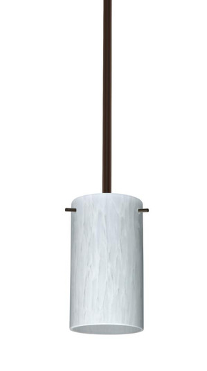 Besa Stem Stilo 7 Pendant Bronze Carrera 1x9W LED, 15Ft. Cord (127|1TT-440419-LED-BR-L)