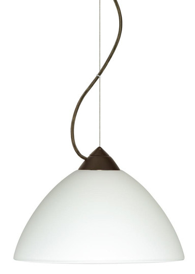 Besa Tessa Cable Pendant White Bronze 1x75W Medium Base, 15Ft. Cord (127|1KX-420107-BR-L)