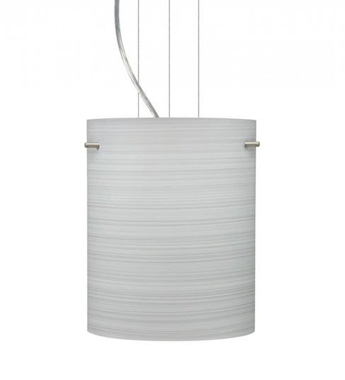 Besa Tamburo 8 Pendant Chalk Satin Nickel 1x11W LED, 15Ft. Option (127|1KG-4006KR-LED-SN-L)