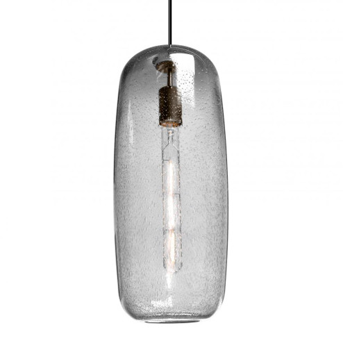 Besa, Pinot 18 Cord Pendant, Clear Bubble, Black FInish 1x60W Incandescent, 15Ft. Cor (127|1JT-PINOT18CL-BK-L)