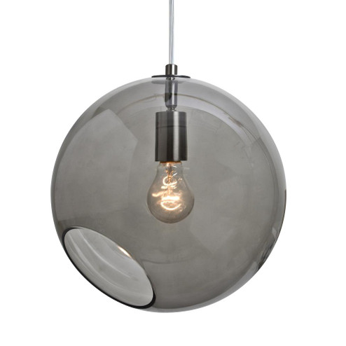 Besa, Maestro 12 Cord Pendant for Multiport Canopy, Smoke, Satin Nickel Finish, 1x60W (127|1JT-MAESTRO12SM-SN-L)