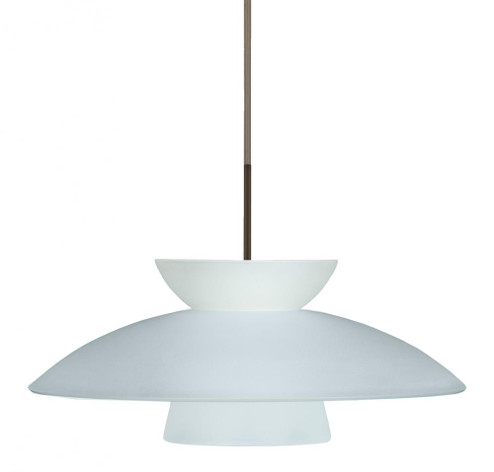 Besa Trilo 15 Pendant Bronze Frost 1x75W Medium Base, 15Ft. Cord (127|1JT-451325-BR-L)