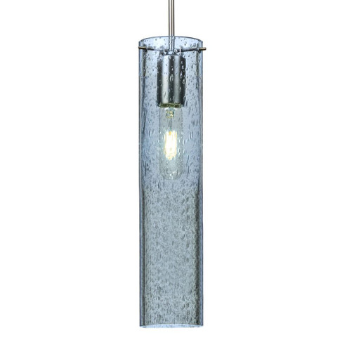 Besa, Juni 16 Cord Pendant, Blue Bubble, Satin Nickel, 1x60W Medium Base, 15Ft. Cord (127|1JC-JUNI16BL-SN-L)