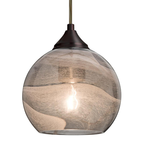 Besa, Jilly Cord Pendant, Vapor Smoke, Bronze Finish, 1x60W Medium Base, 15Ft. Cord (127|1JC-JILLYSM-BR-L)