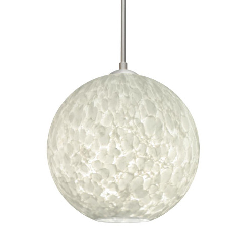 Besa Coco 8 Pendant, Carrera, Satin Nickel Finish, 1x9W LED, 15Ft. Cord (127|1JC-COCO819-LED-SN-L)