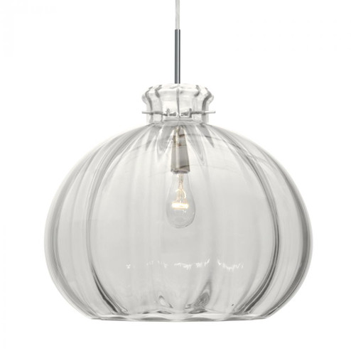 Besa Pendant Pinta 12 Clear Satin Nickel 1x100W Medium Base, 15Ft. Cord (127|1JC-464588-SN-L)