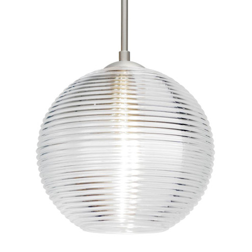 Besa Kristall 8 Pendant Satin Nickel Clear 1x75W Medium Base, 15Ft. Cord (127|1JC-461600-SN-L)