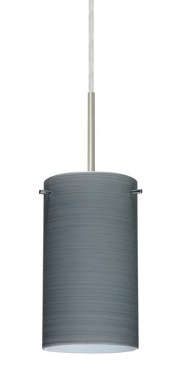 Besa Stilo 7 Pendant Satin Nickel Titan 1x40W B10 Med, 15Ft. Cord (127|1BT-4404TN-MED-SN-L)