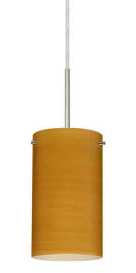 Besa Stilo 7 Pendant Satin Nickel Oak 1x40W B10 Med, 15Ft. Cord (127|1BT-4404OK-MED-SN-L)