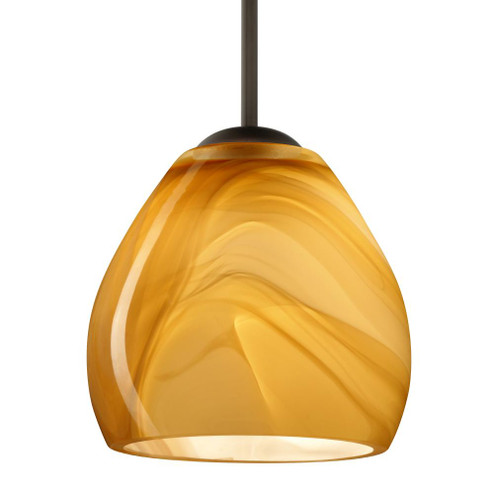 Besa Bolla Pendant Honey Bronze 1x40W B10 Medium base, 15Ft. Cord (127|1BT-4122HN-MED-BR-L)