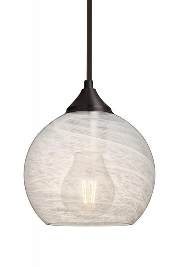 Besa, Jilly Stem Pendant, Vapor Clear, Bronze Finish, 1x5W LED Filament (127|1TT-JILLYCL-EDIL-BR)