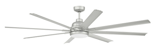 Rush 72'' 8-Blade Indoor/Outdoor (Wet) Ceiling Fan in Painted Nickel w/ Painted Nickel Blades; Li (20|RSH72PN8)