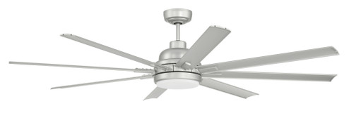Rush 65'' 8-Blade Indoor/Outdoor (Wet) Ceiling Fan in Painted Nickel w/ Painted Nickeld Blades (20|RSH65PN8)