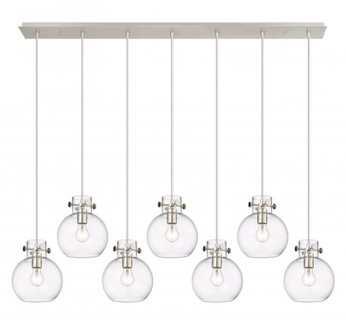 Newton Sphere - 7 Light - 52 inch - Polished Nickel - Cord hung - Linear Pendant (3442|127-410-1PS-PN-G410-8CL)