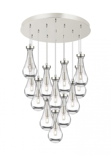 Owego - 12 Light - 24 inch - Polished Nickel - Multi Pendant (3442|126-451-1P-PN-G451-5CL)