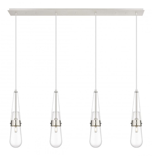 Milan - 4 Light - 48 inch - Polished Nickel - Linear Pendant (3442|124-452-1P-PN-G452-4CL)