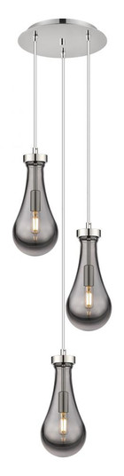 Owego - 3 Light - 13 inch - Polished Nickel - Multi Pendant (3442|113-451-1P-PN-G451-5SM)