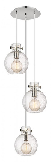 Newton Sphere - 3 Light - 16 inch - Polished Nickel - Cord hung - Multi Pendant (3442|113-410-1PS-PN-G410-8SDY)