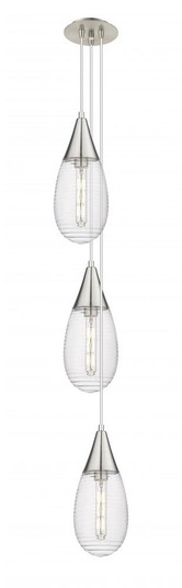 Malone - 3 Light - 8 inch - Brushed Satin Nickel - Multi Pendant (3442|103-450-1P-SN-G450-6SCL)