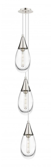 Malone - 3 Light - 8 inch - Polished Nickel - Multi Pendant (3442|103-450-1P-PN-G450-6CL)