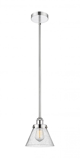 Cone - 1 Light - 8 inch - Polished Chrome - Cord hung - Mini Pendant (3442|616-1SH-PC-G44)
