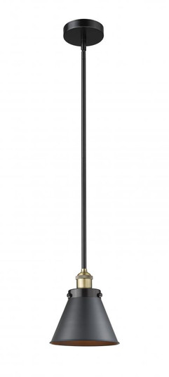 Appalachian - 1 Light - 8 inch - Black Antique Brass - Stem hung - Mini Pendant (3442|616-1SH-BAB-M13-BK)